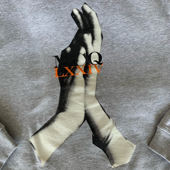 McQ Alexander McQueen Grey hands Classic Pullover - Picture 5 of 8